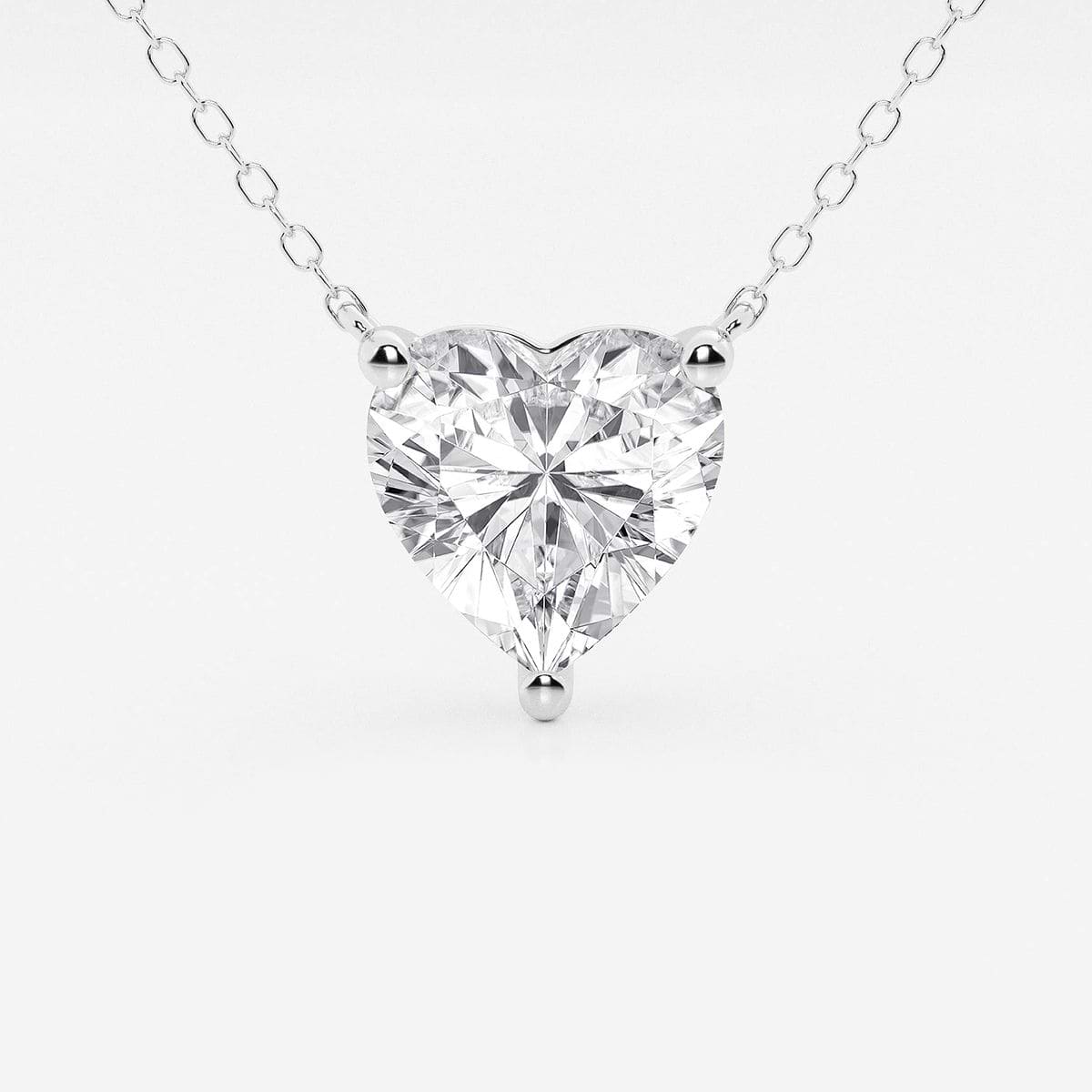 3 ctw Heart Lab Grown Diamond Solitaire Pendant