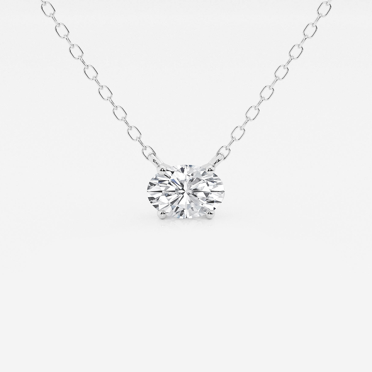 1/2 ctw Oval Lab Grown Diamond Solitaire Pendant