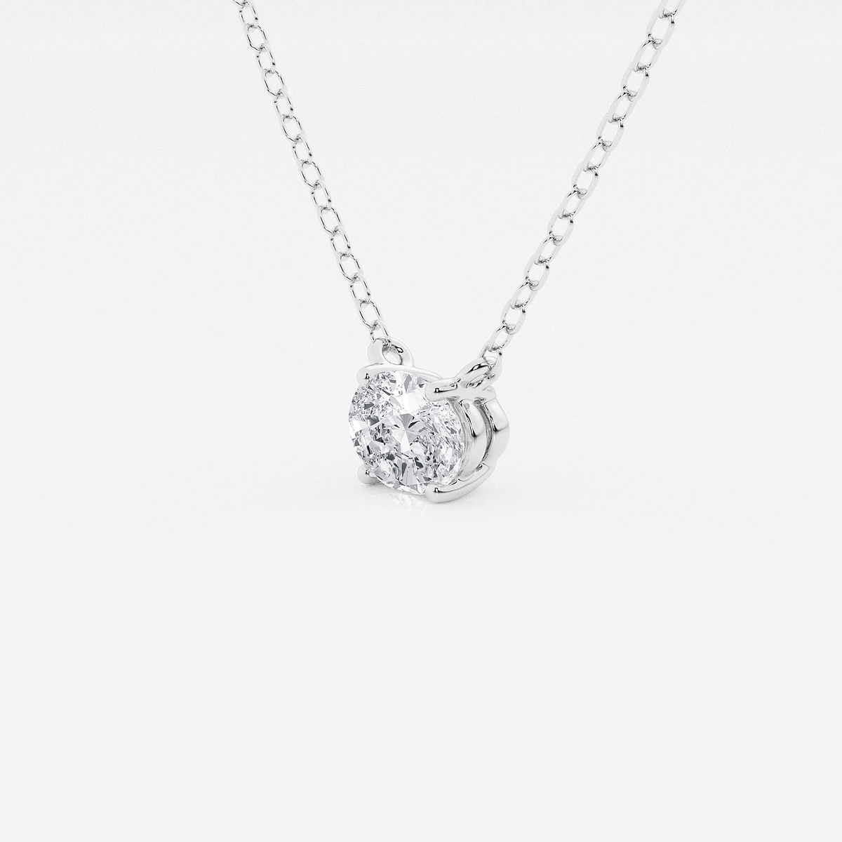 Additional Image 1 for  1/2 ctw Oval Lab Grown Diamond Solitaire Pendant