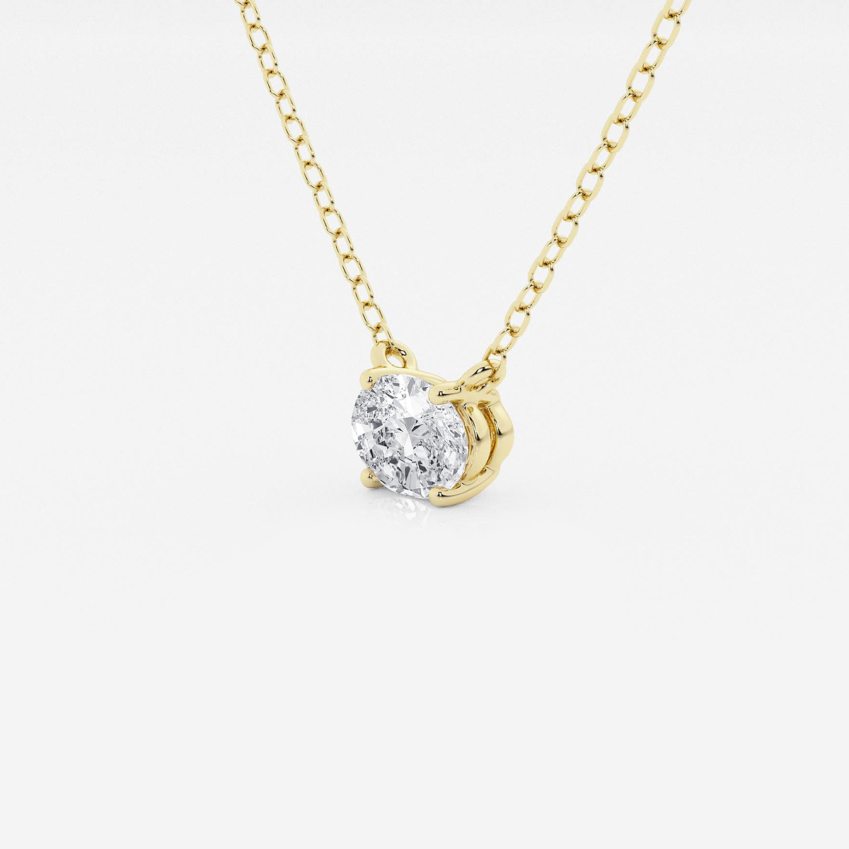 Additional Image 1 for  1/2 ctw Oval Lab Grown Diamond Solitaire Pendant