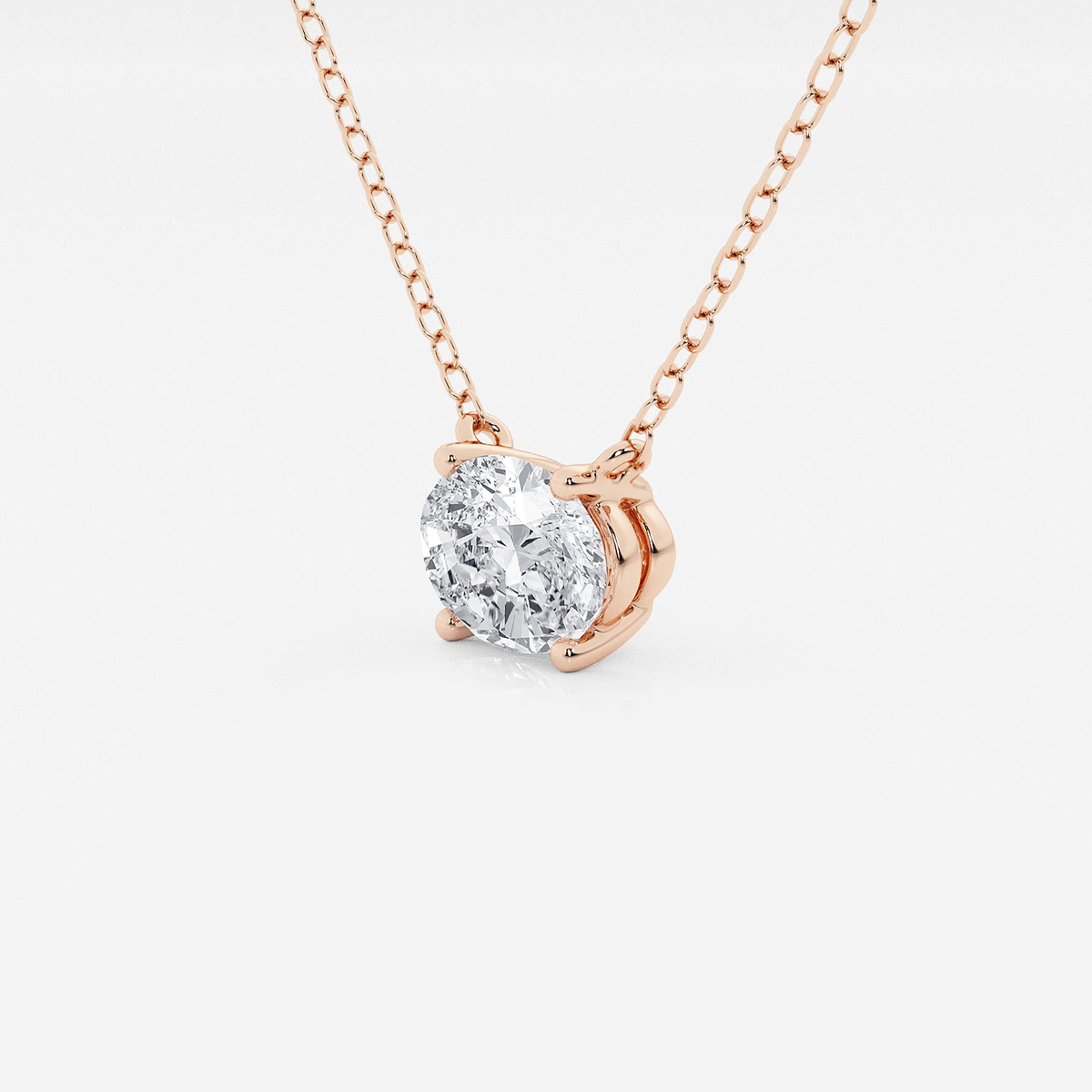 Additional Image 1 for  1 ctw Oval Lab Grown Diamond Solitaire Pendant