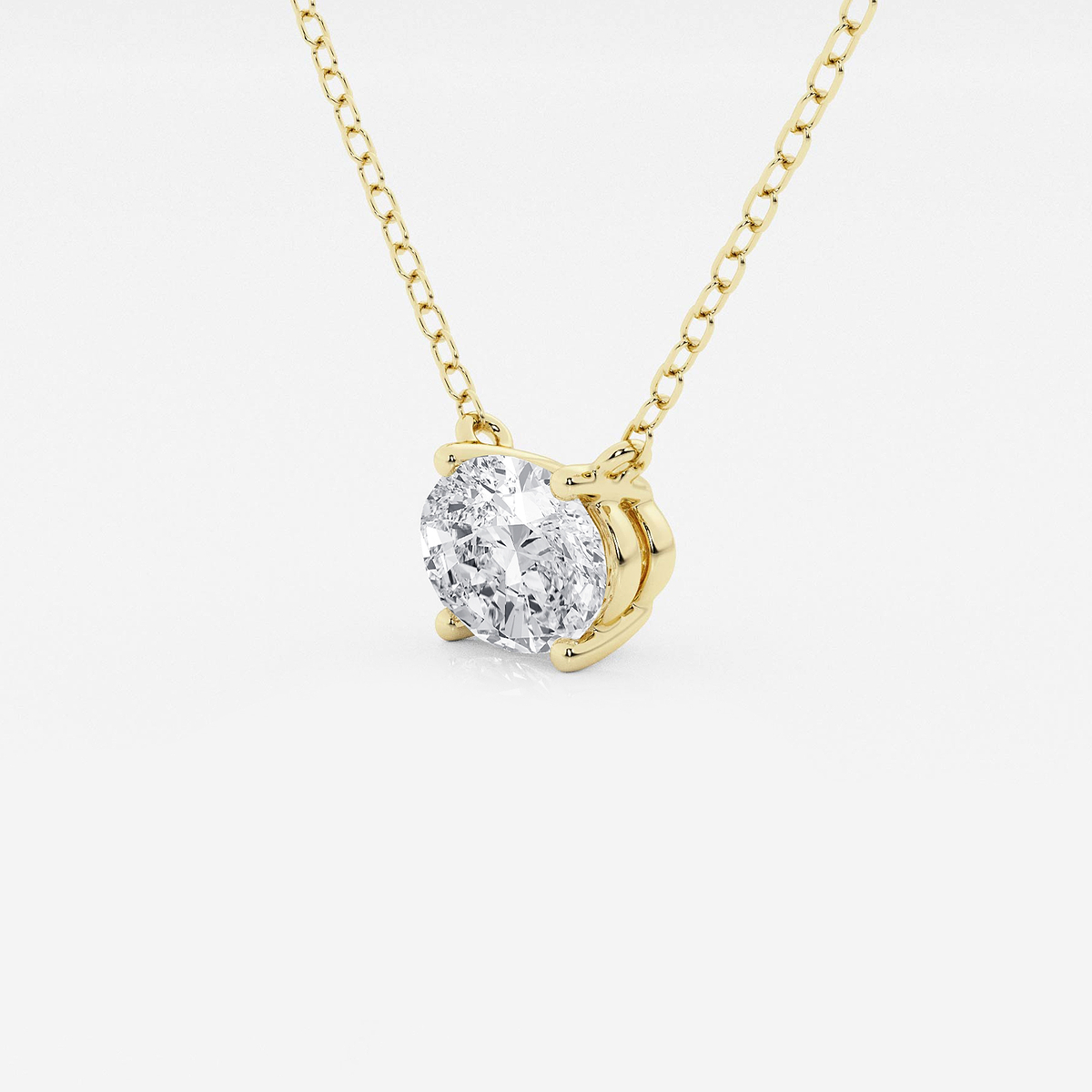 Additional Image 1 for  1 ctw Oval Lab Grown Diamond Solitaire Pendant