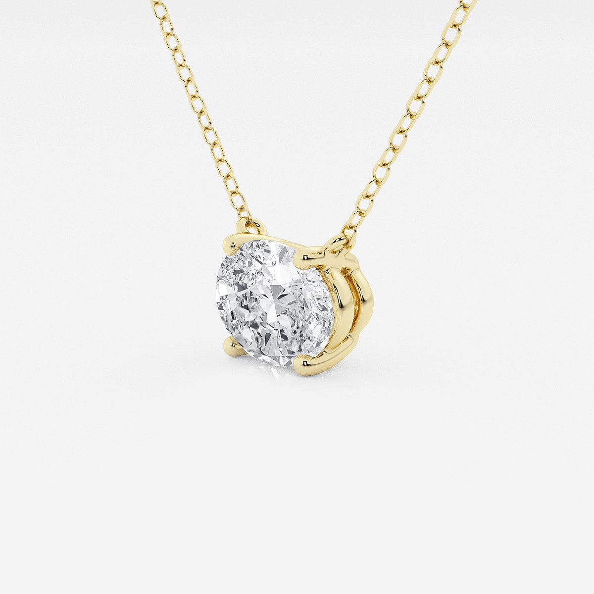 Additional Image 1 for  1 1/2 ctw Oval Lab Grown Diamond Solitaire Pendant