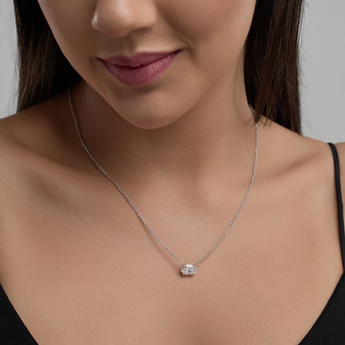Oval Solitaire Pendant