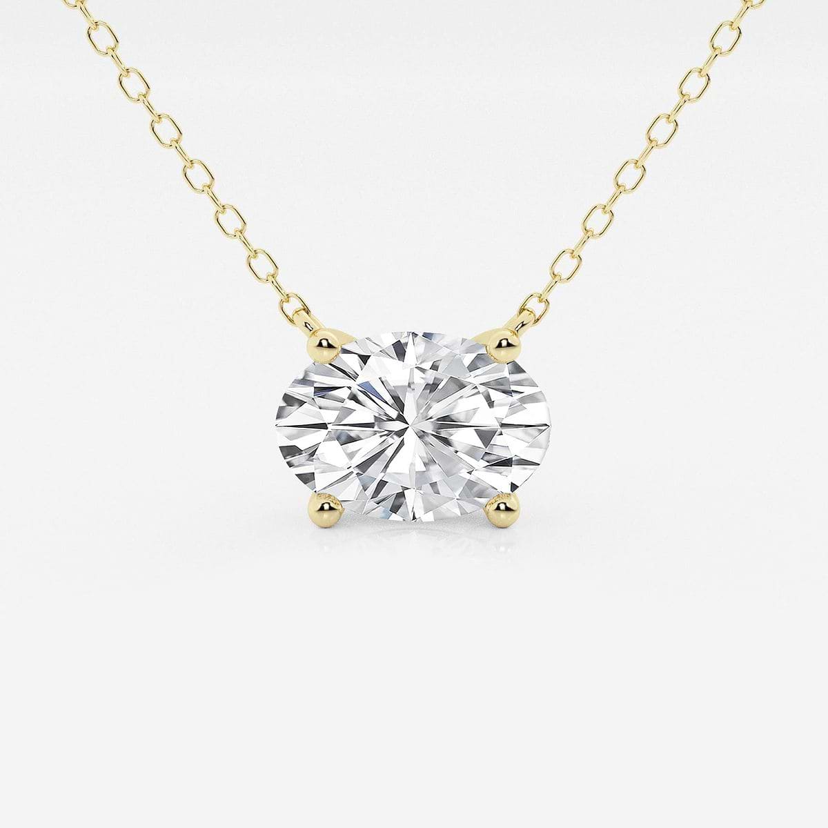 2 ctw Oval Lab Grown Diamond Solitaire Pendant