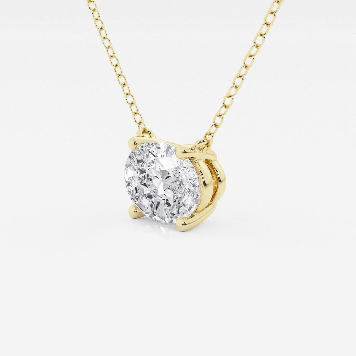 Additional Image 1 for  2 ctw Oval Lab Grown Diamond Solitaire Pendant
