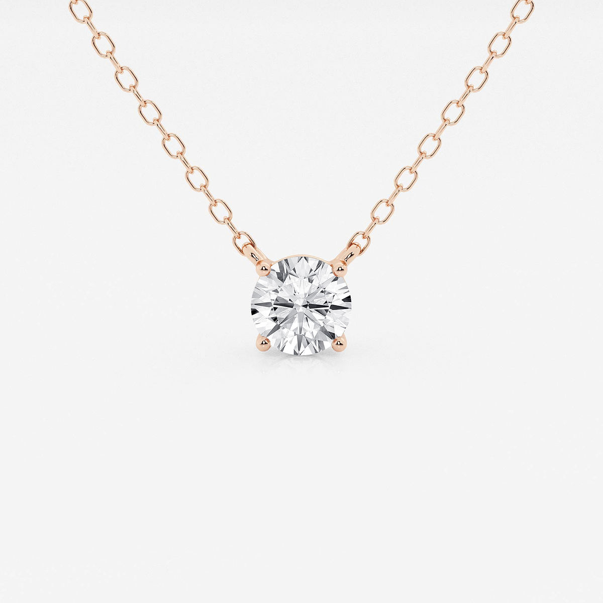 1/2 ctw Round Lab Grown Diamond Solitaire Pendant