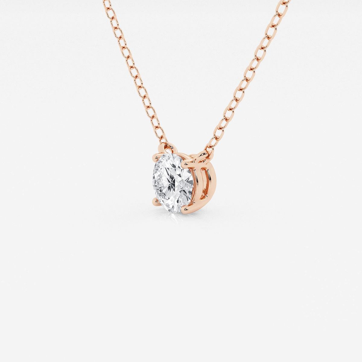 Additional Image 1 for  1/2 ctw Round Lab Grown Diamond Solitaire Pendant