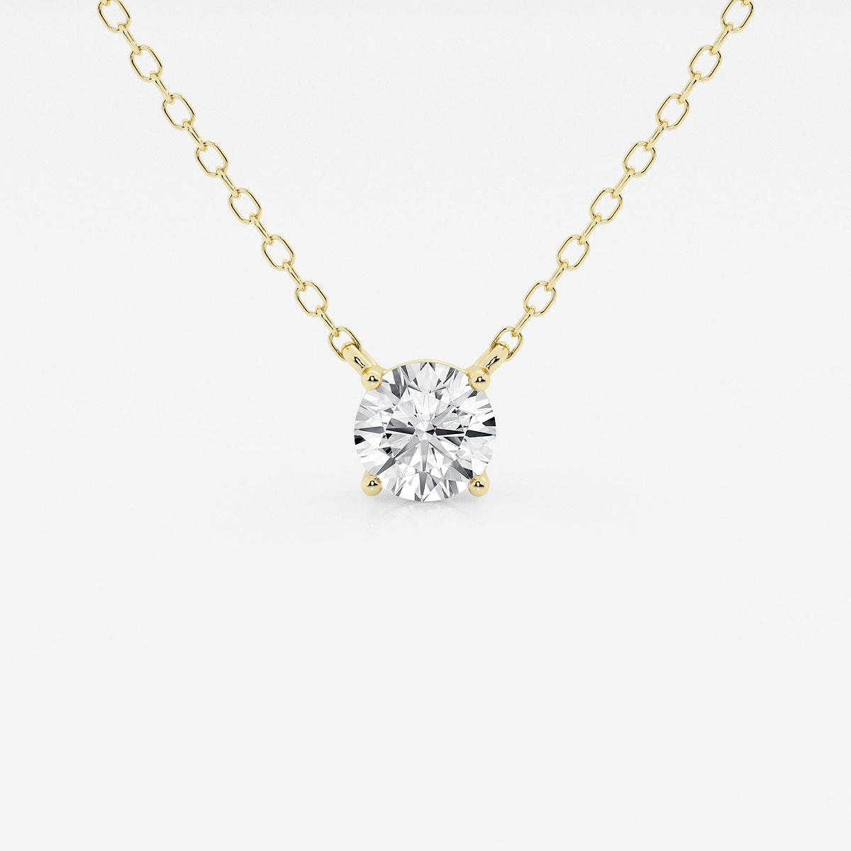 1/2 ctw Round Lab Grown Diamond Solitaire Pendant 14K Yellow Gold