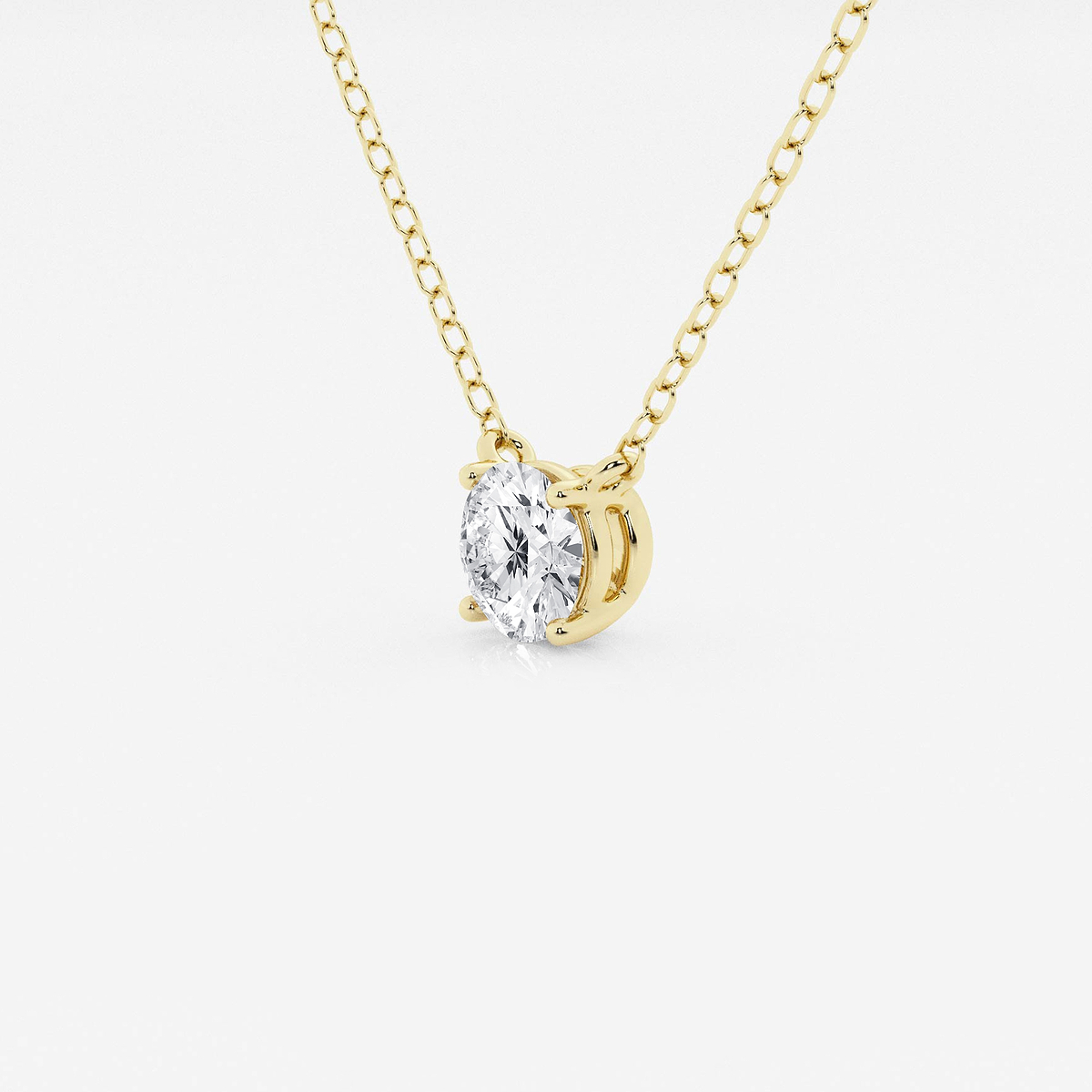 Additional Image 1 for  1/2 ctw Round Lab Grown Diamond Solitaire Pendant