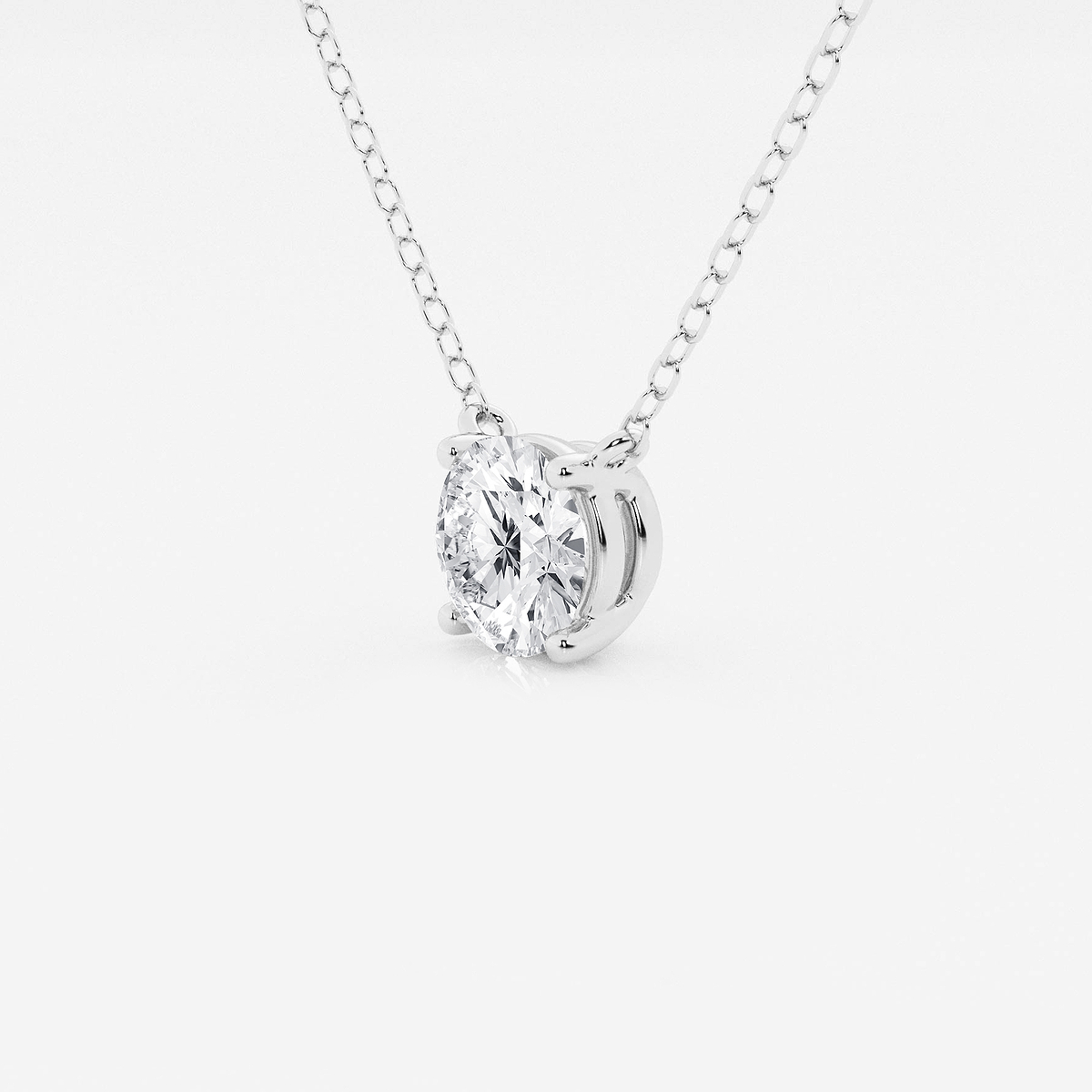 Additional Image 1 for  1 ctw Round Lab Grown Diamond Solitaire Pendant