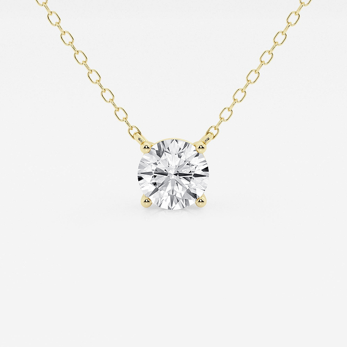 1 ctw Round Lab Grown Diamond Solitaire Pendant