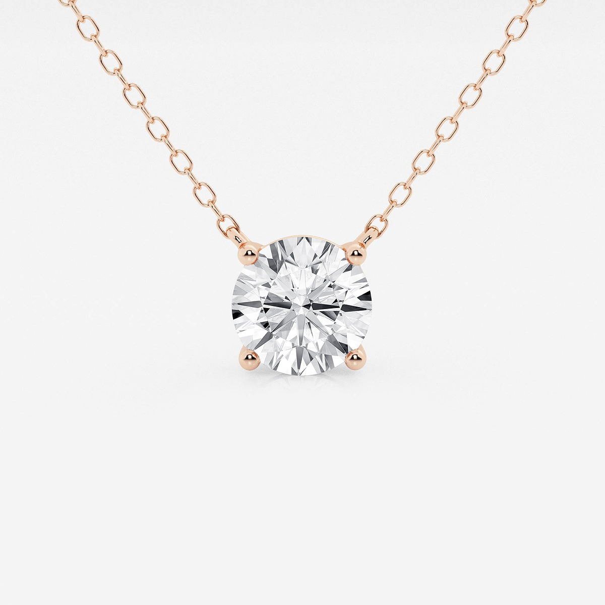 1 1/2 ctw Round Lab Grown Diamond Solitaire Pendant