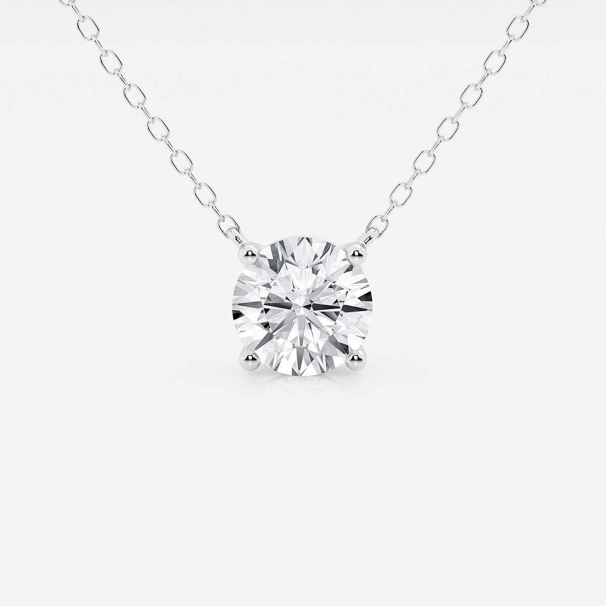 1 1/2 ctw Round Lab Grown Diamond Solitaire Pendant