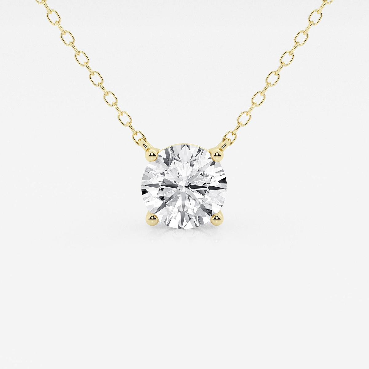 1 1/2 ctw Round Lab Grown Diamond Solitaire Pendant
