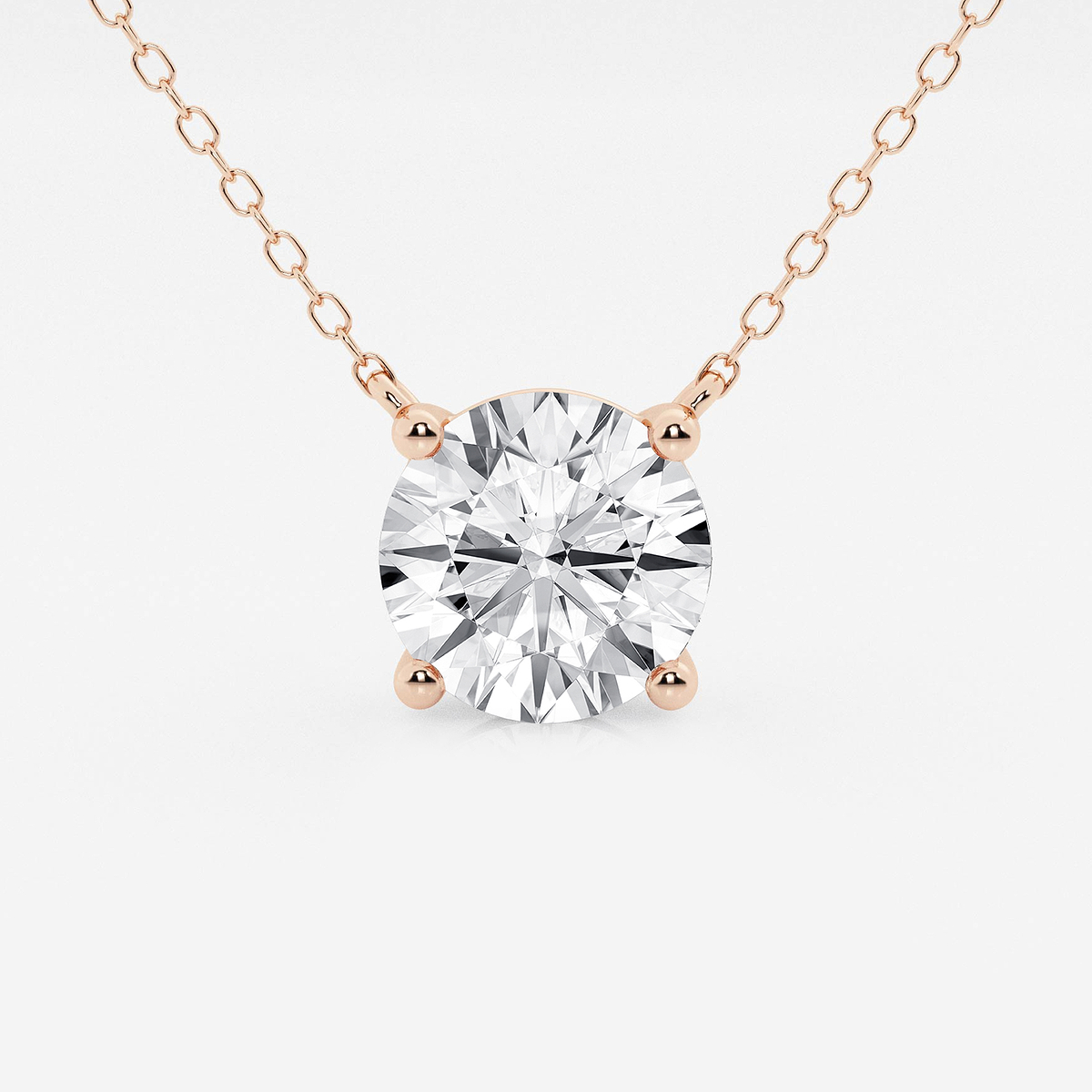 3 ctw Round Lab Grown Diamond Solitaire Pendant