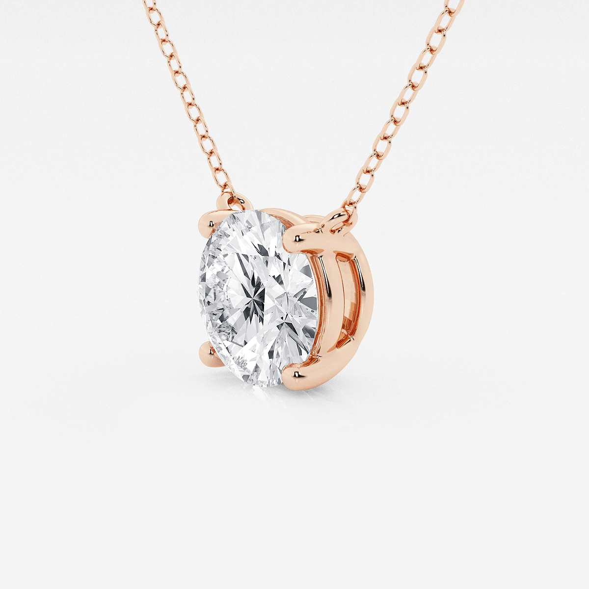Additional Image 1 for  3 ctw Round Lab Grown Diamond Solitaire Pendant