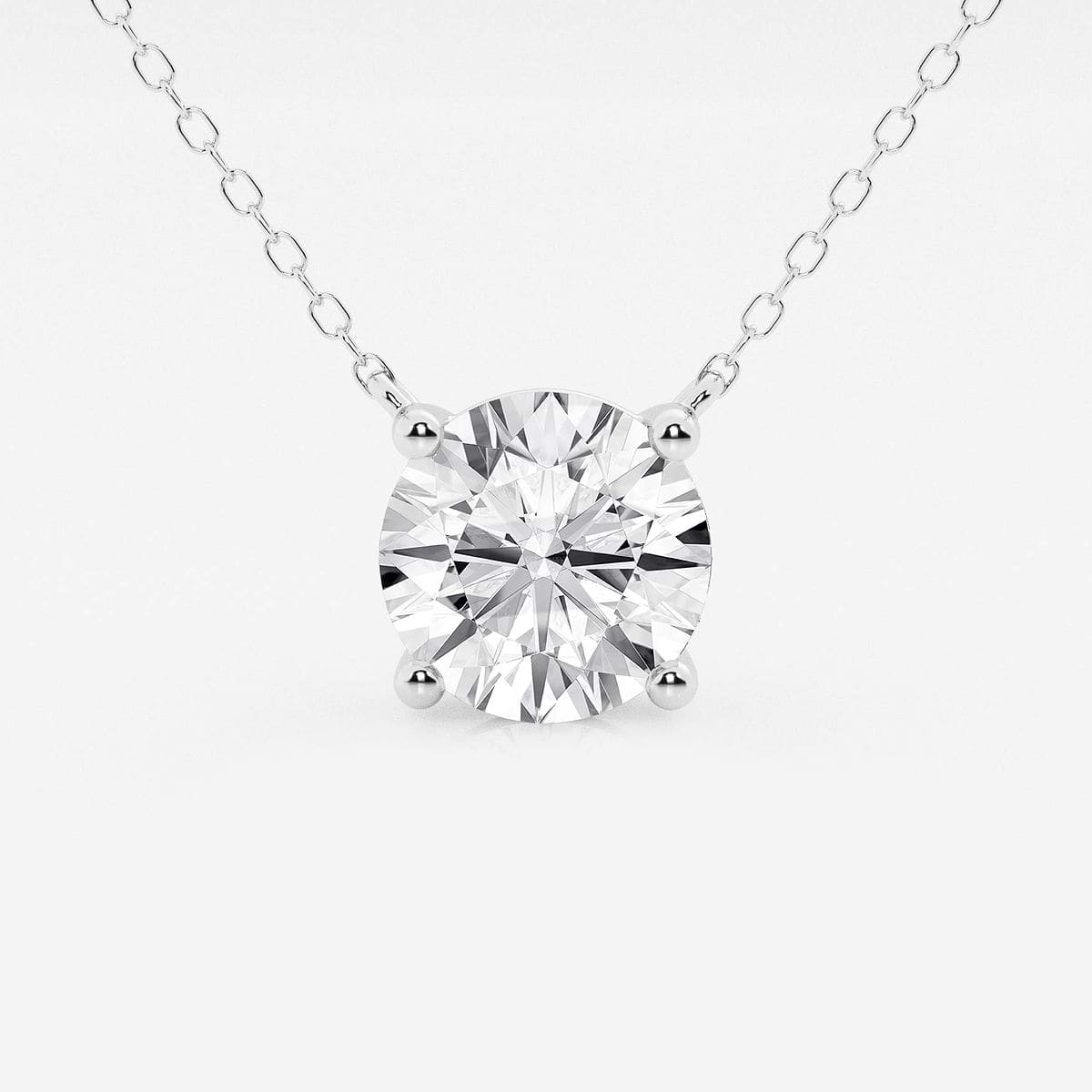 3 ctw Round Lab Grown Diamond Solitaire Pendant