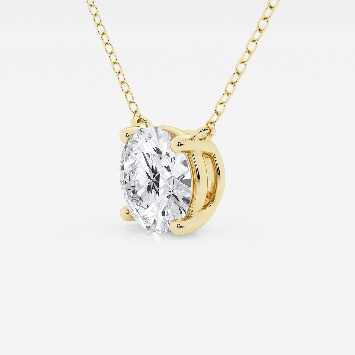 Additional Image 1 for  3 ctw Round Lab Grown Diamond Solitaire Pendant