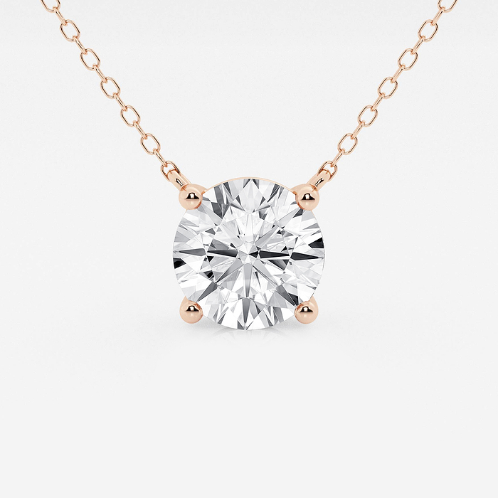 3 ctw Round Lab Grown Diamond Solitaire Pendant