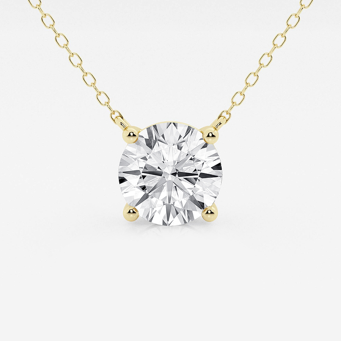 3 ctw Round Lab Grown Diamond Solitaire Pendant