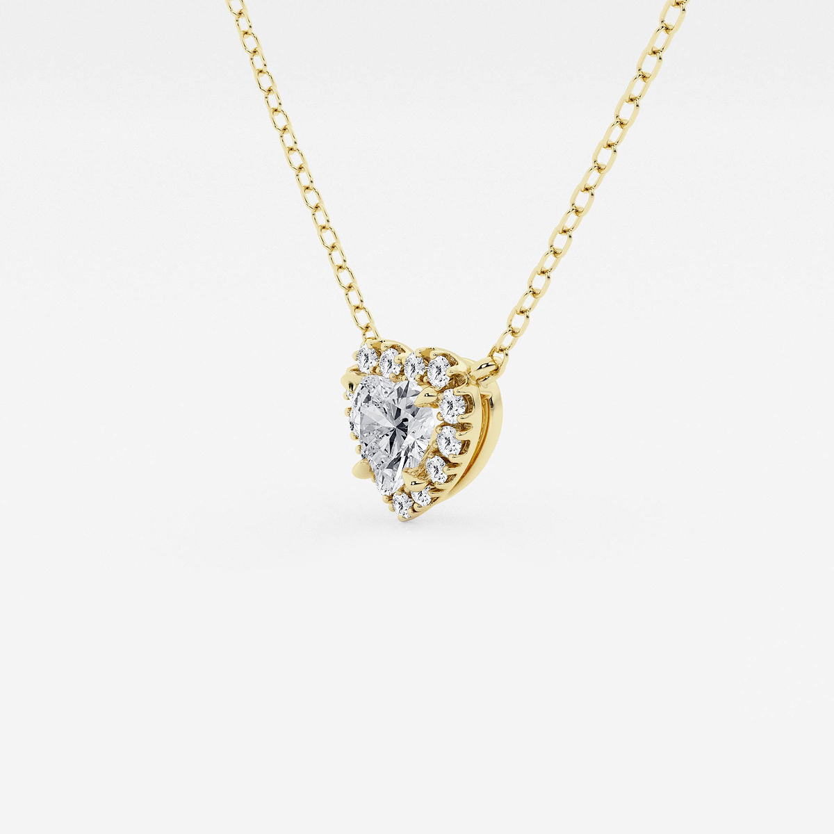Additional Image 1 for  1/2 ctw Heart Lab Grown Diamond Halo Pendant