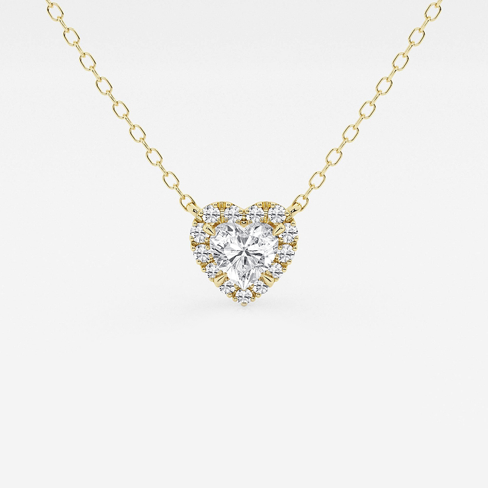 Miore Lab Diamonds Collar Con Diamante Solitario En Oro Amarillo De 14 Kilates 585, Con Colgante Engastado Con Un Diamante Creado En Laboratorio 0,10 Quilates Y Cadena De 45 Cm