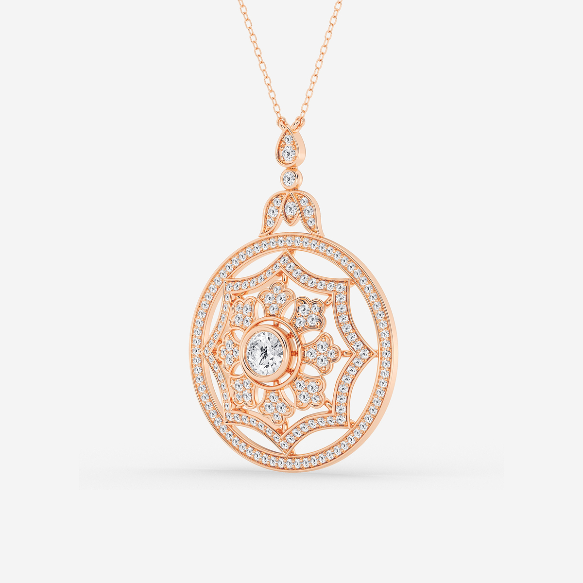 Additional Image 1 for  2 ctw Round Lab Grown Diamond Vintage Pendant