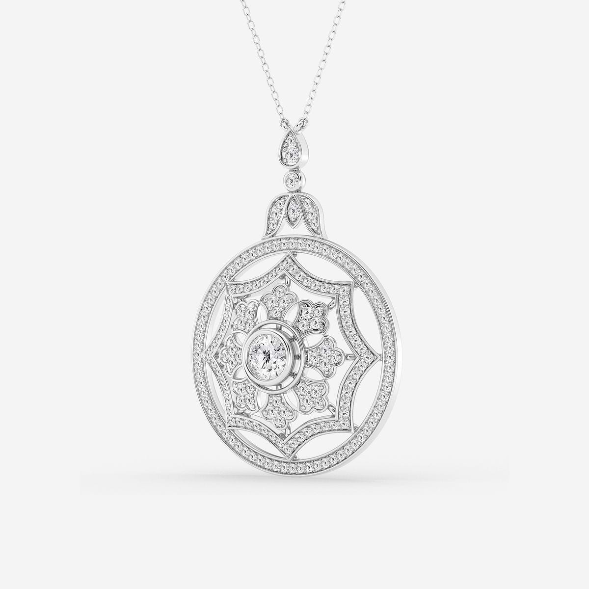 Additional Image 1 for  2 ctw Round Lab Grown Diamond Vintage Fashion Pendant