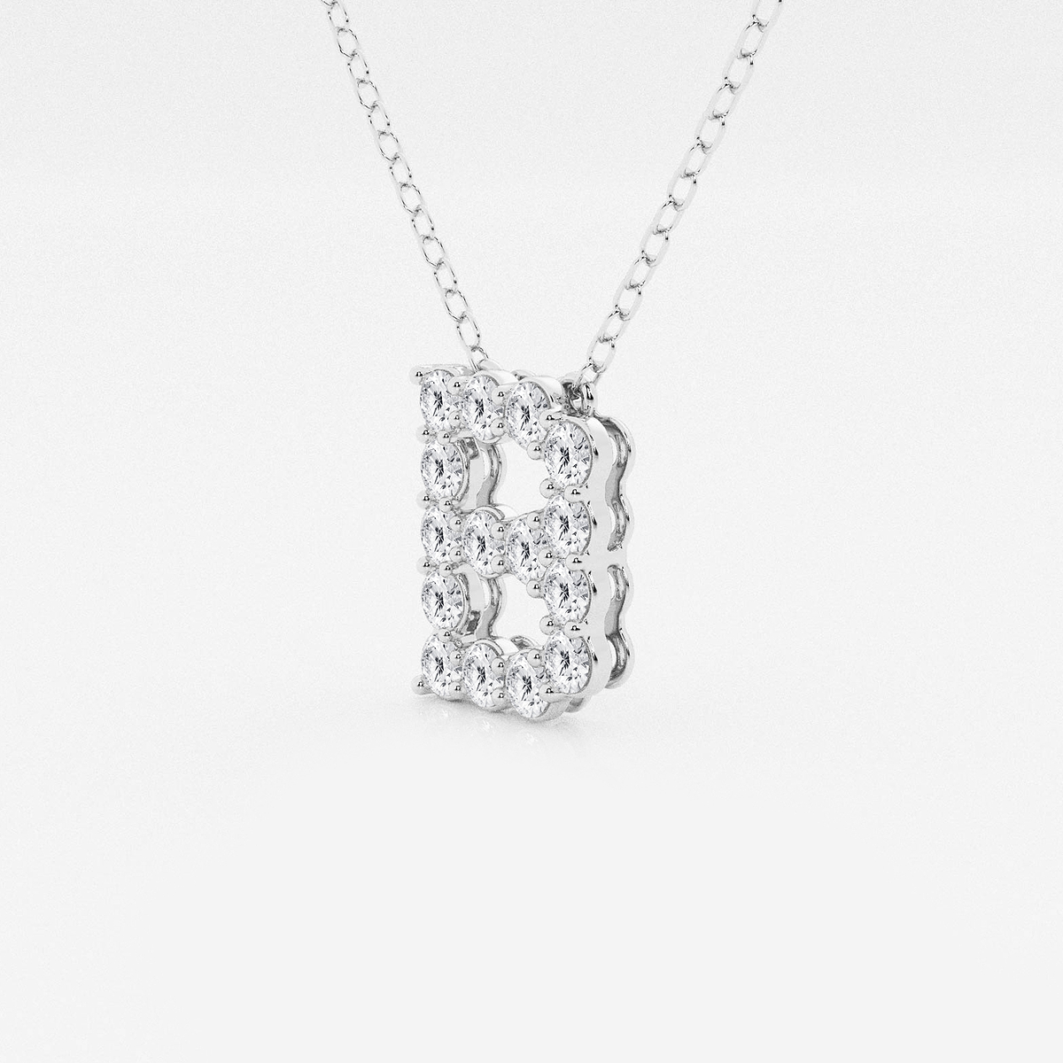 Additional Image 1 for  2/5 ctw Round Lab Grown Diamond Initial B Personalized Pendant