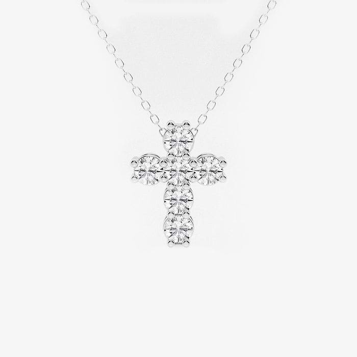 Round Petite Cross Pendant