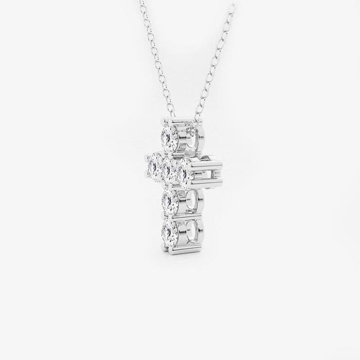 Round Petite Cross Pendant