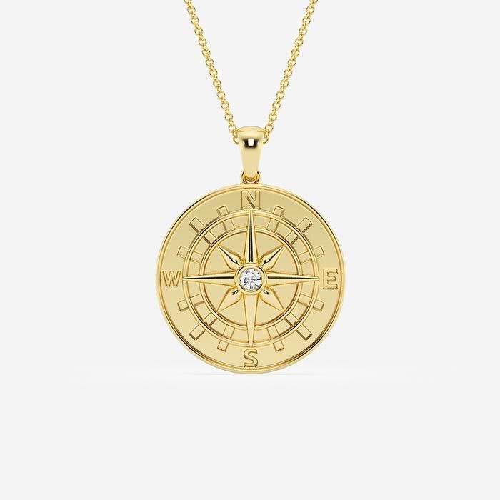 Compass Round Fashion Pendant
