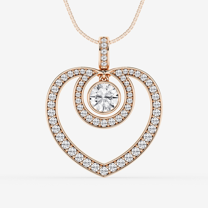 Design ID 5661 - GB Custom 1 3/4 ctw Round Lab Grown Diamond Fashion Pendant