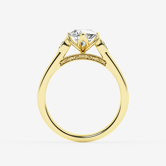 Design ID 9991 - Truly Custom 2 1/8 ctw Moval Lab Grown Diamond Three Stone Engagement Ring