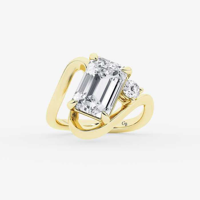 Design ID 10463 - Truly Custom 3 1/5 ctw Emerald Lab Grown Diamond Fashion Ring