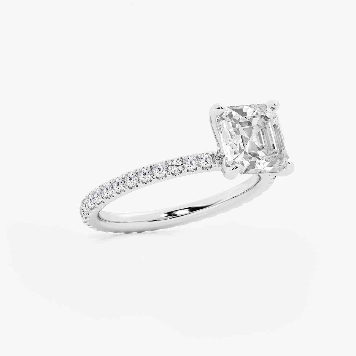 Additional Image 1 for  5 3/4 ctw Asscher Lab Grown Diamond Eternity Engagement Ring