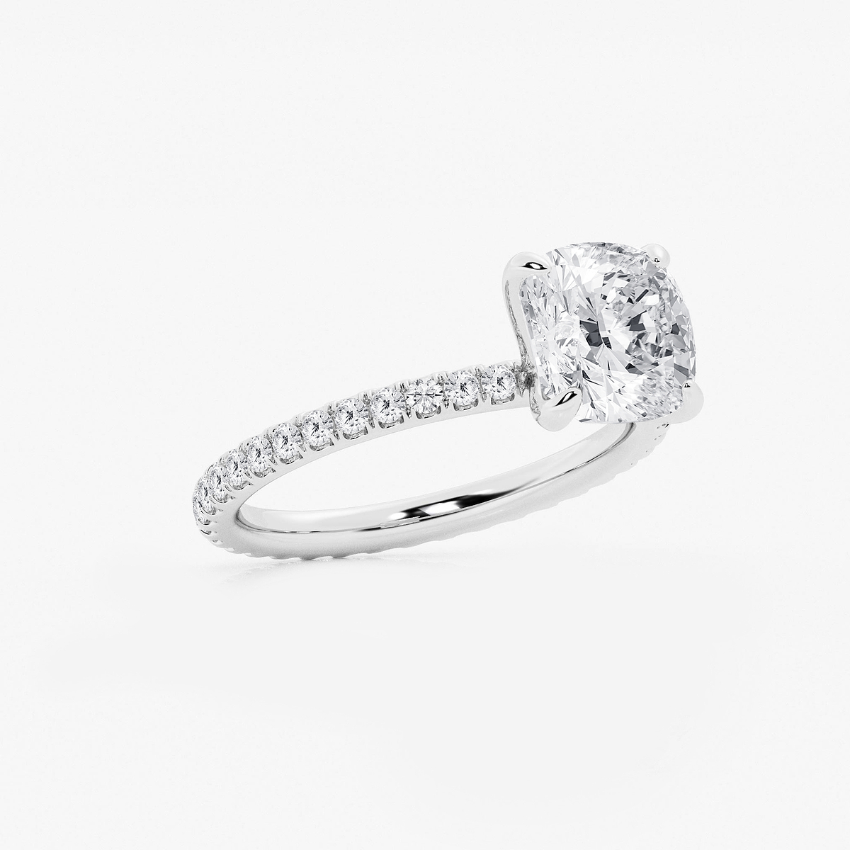 Additional Image 1 for  3 1/2 ctw Cushion Lab Grown Diamond Eternity Engagement Ring