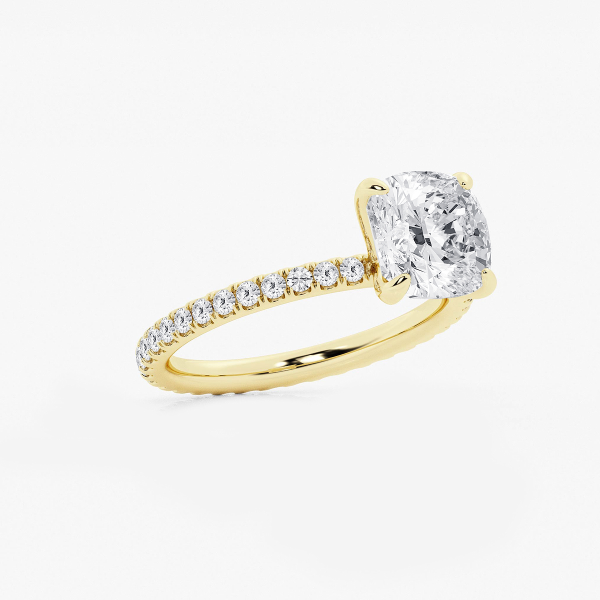 Additional Image 1 for  7 ctw Cushion Lab Grown Diamond Eternity Engagement Ring