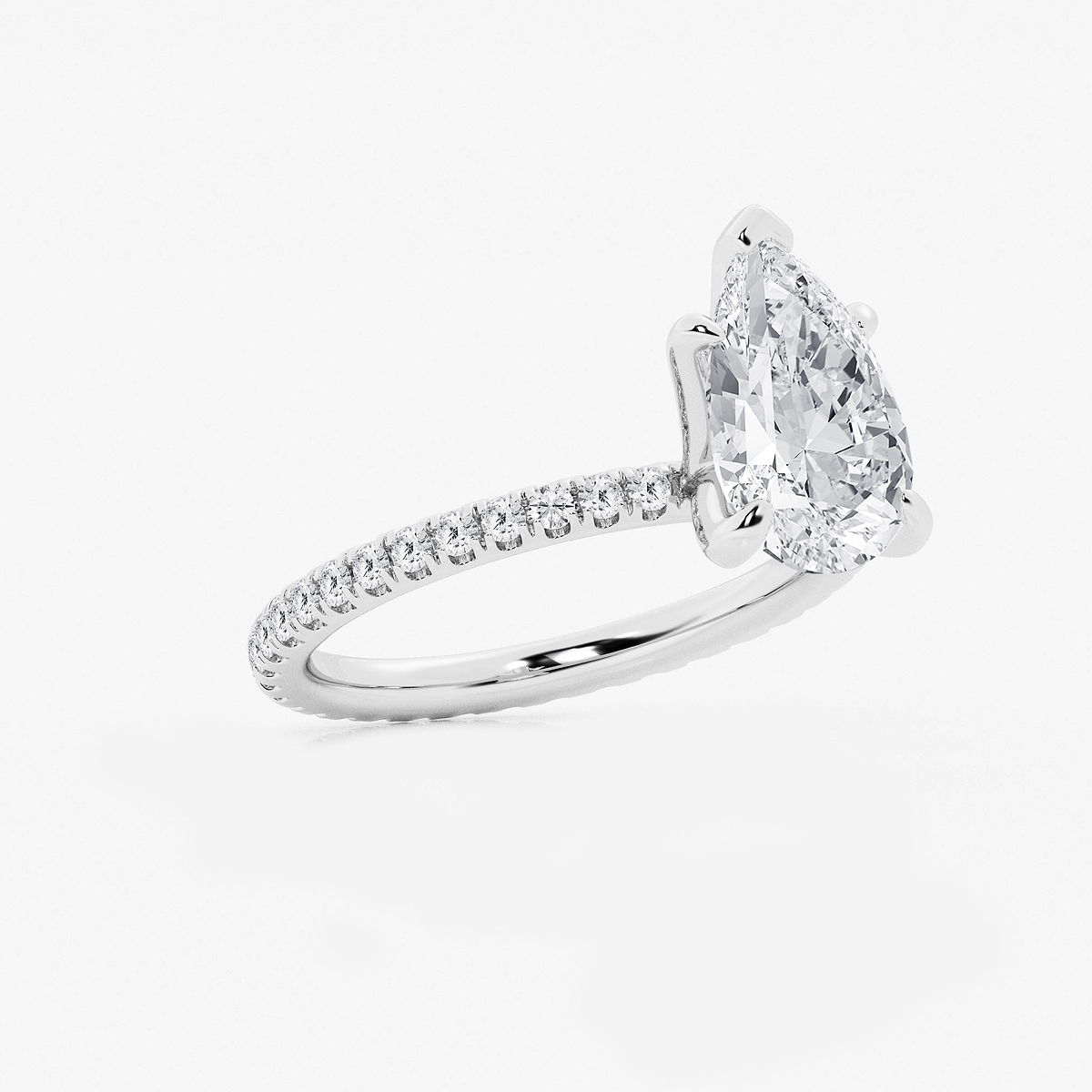 Additional Image 1 for  9 ctw Pear Lab Grown Diamond Eternity Engagement Ring