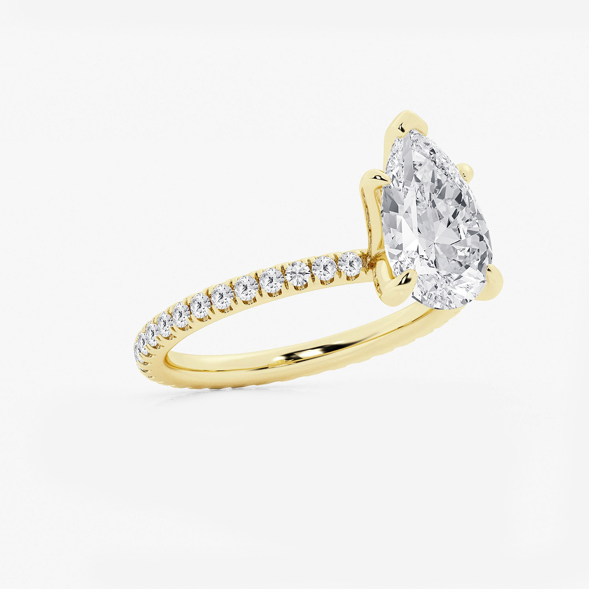 Additional Image 1 for  7 ctw Pear Lab Grown Diamond Eternity Engagement Ring