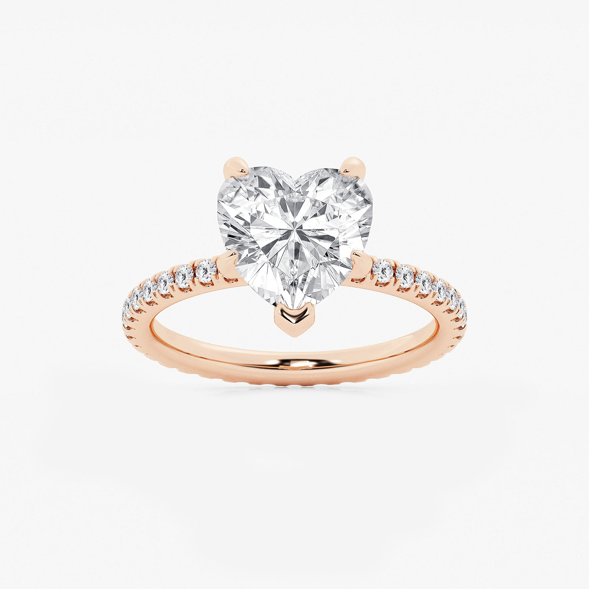 9 ctw Heart Lab Grown Diamond Eternity Engagement Ring