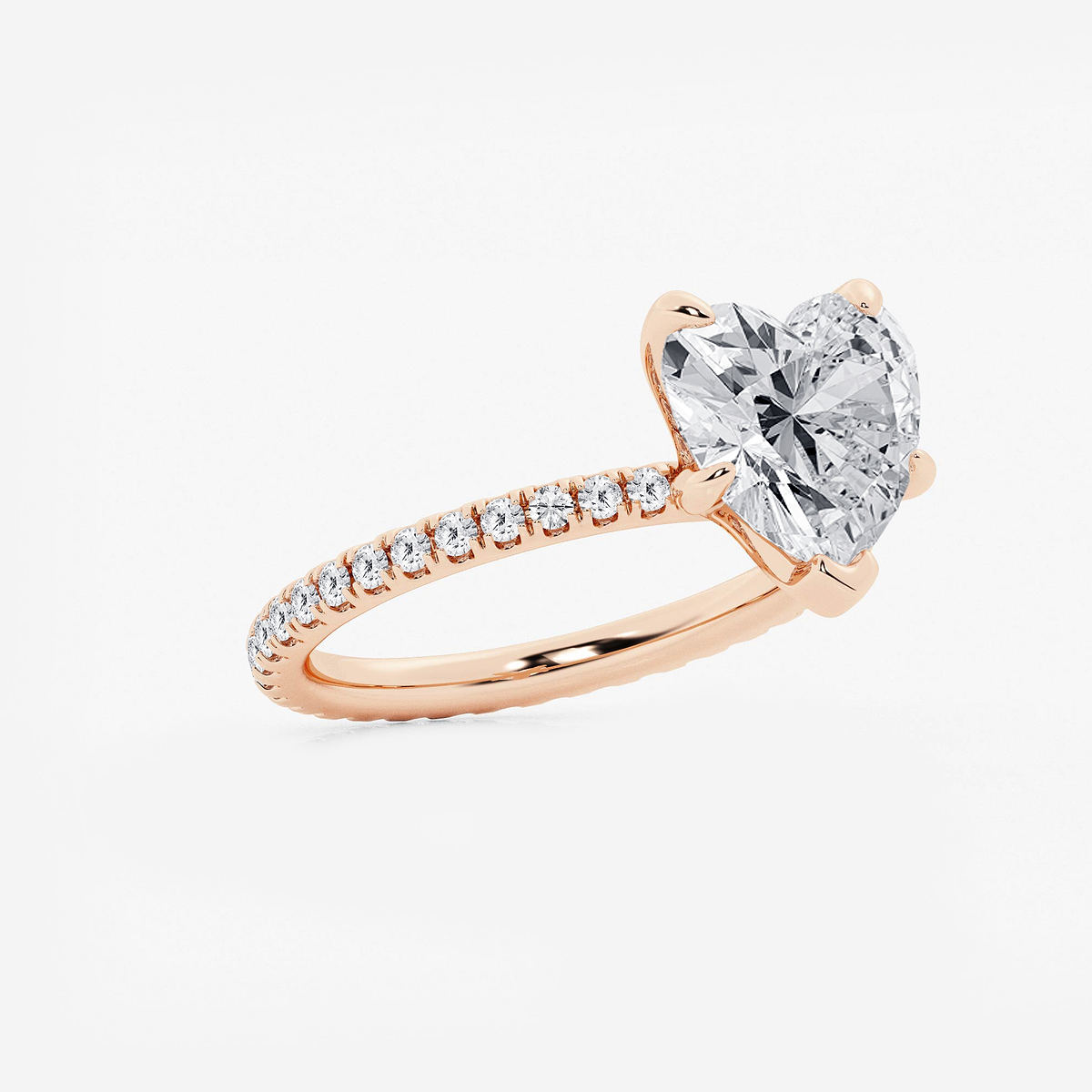 Additional Image 1 for  9 ctw Heart Lab Grown Diamond Eternity Engagement Ring