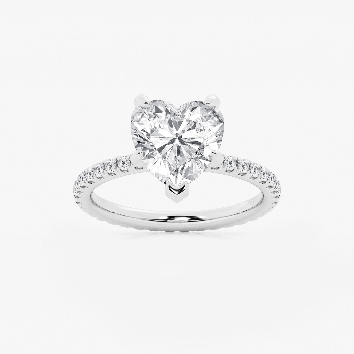9 ctw Heart Lab Grown Diamond Eternity Engagement Ring