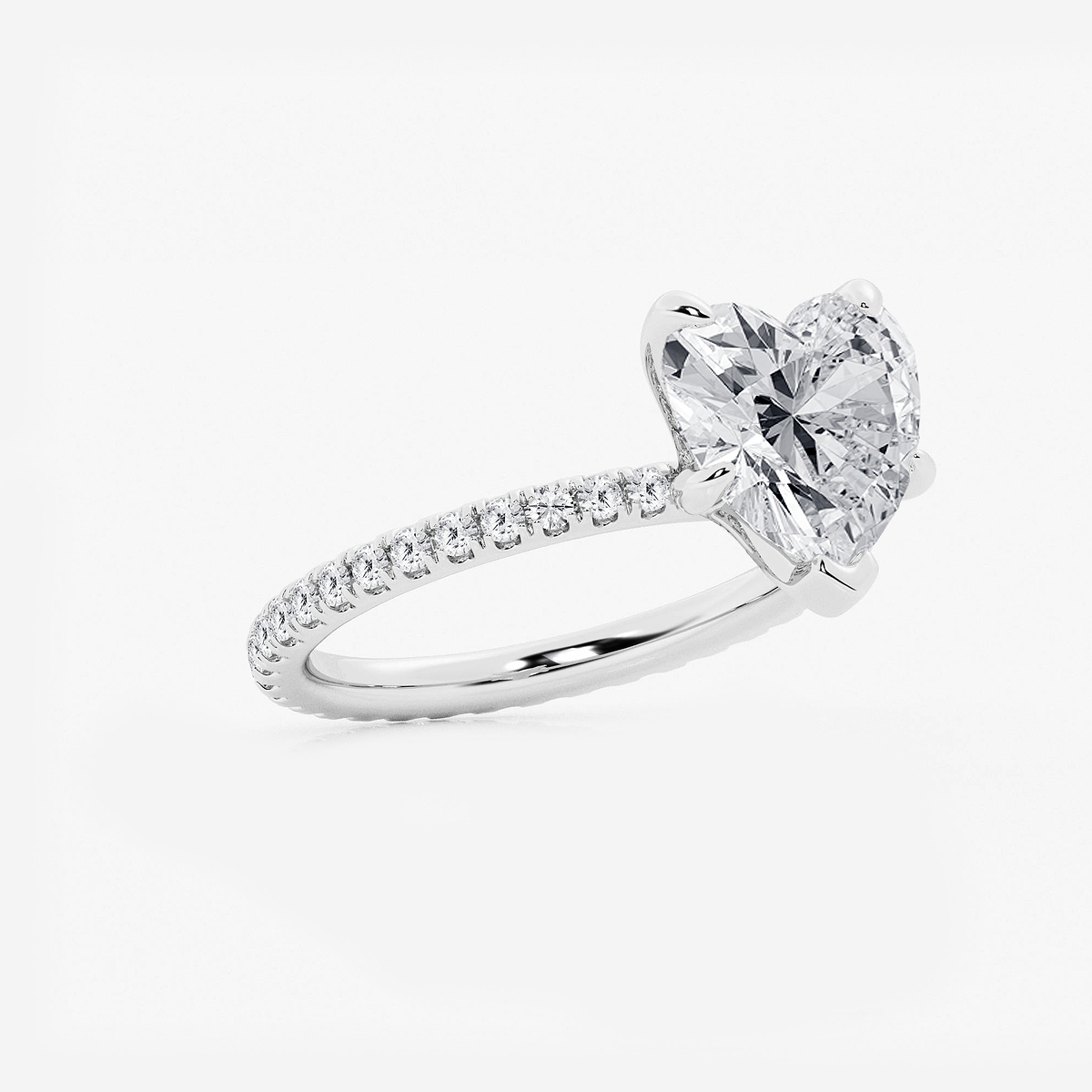 Additional Image 1 for  9 ctw Heart Lab Grown Diamond Eternity Engagement Ring