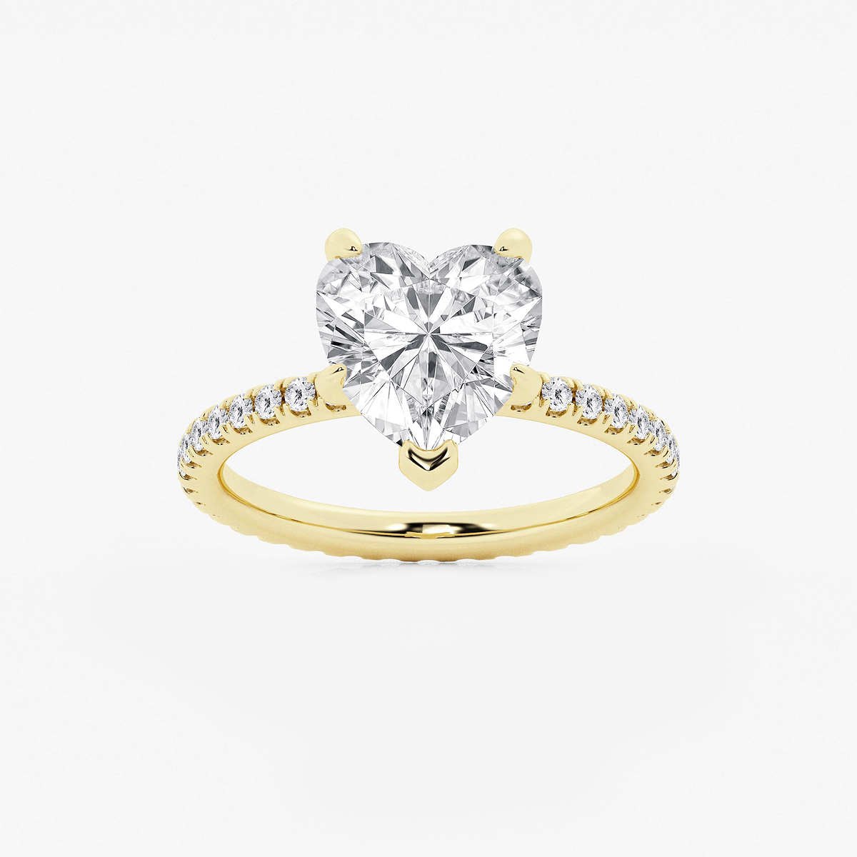 7 ctw Heart Lab Grown Diamond Eternity Engagement Ring