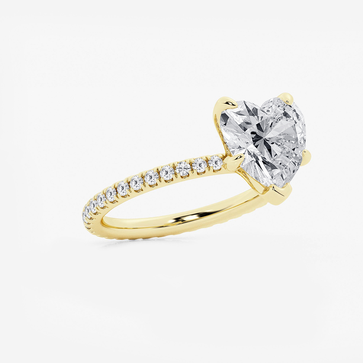 Additional Image 1 for  7 ctw Heart Lab Grown Diamond Eternity Engagement Ring