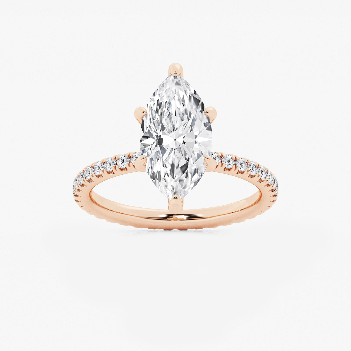 4 3/4 ctw Marquise Lab Grown Diamond Eternity Engagement Ring