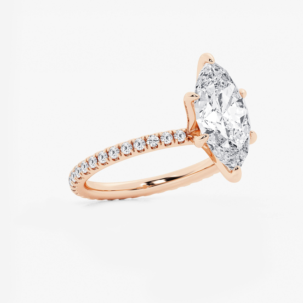 Additional Image 1 for  4 3/4 ctw Marquise Lab Grown Diamond Eternity Engagement Ring