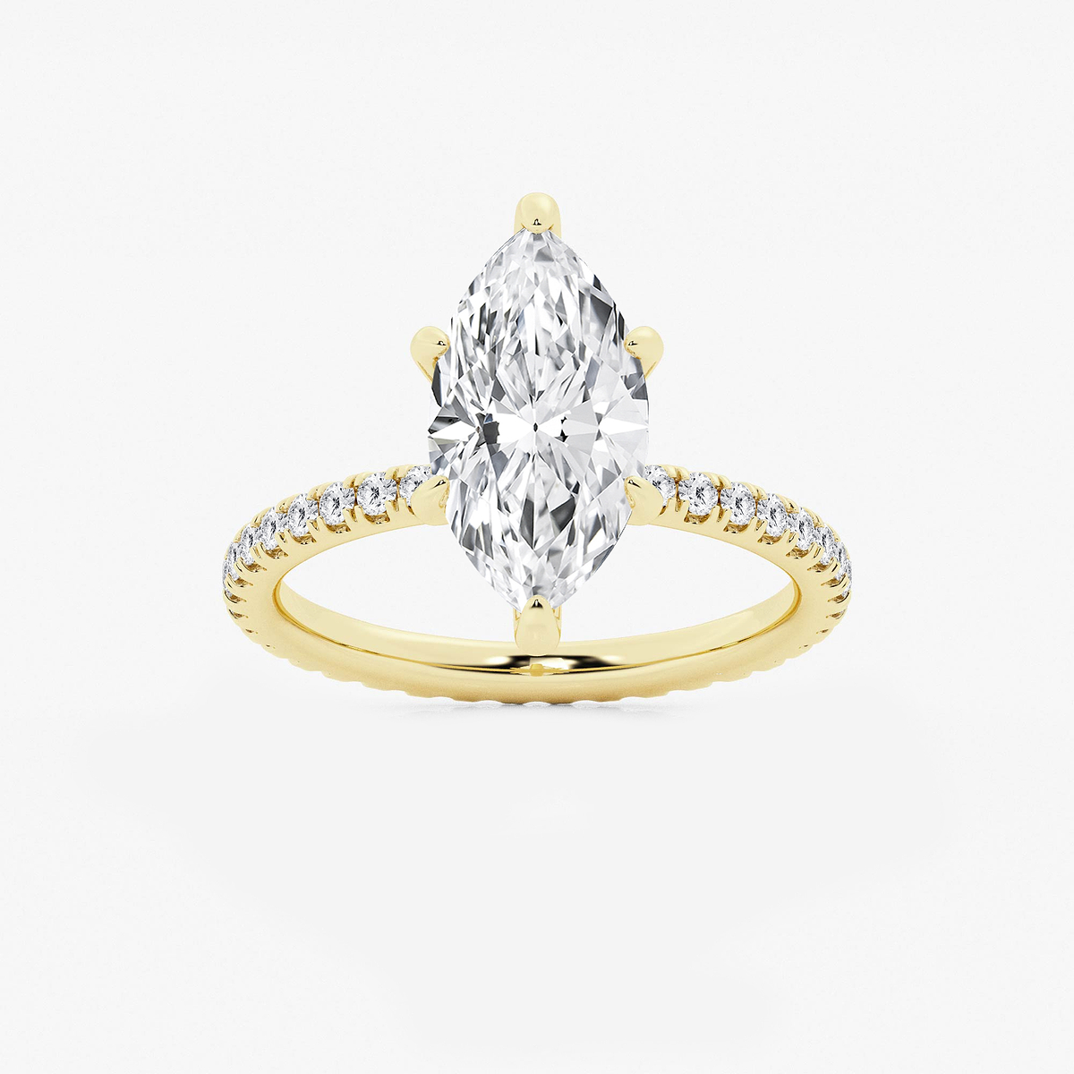 4 1/4 ctw Marquise Lab Grown Diamond Eternity Engagement Ring